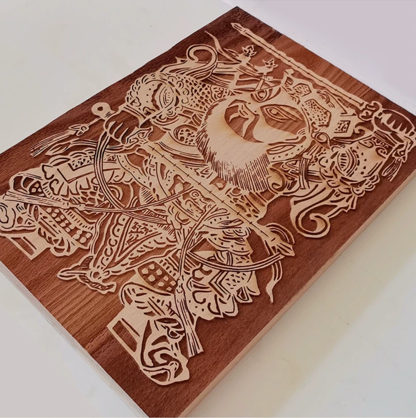 A finished Guardian rubbing print laid flat